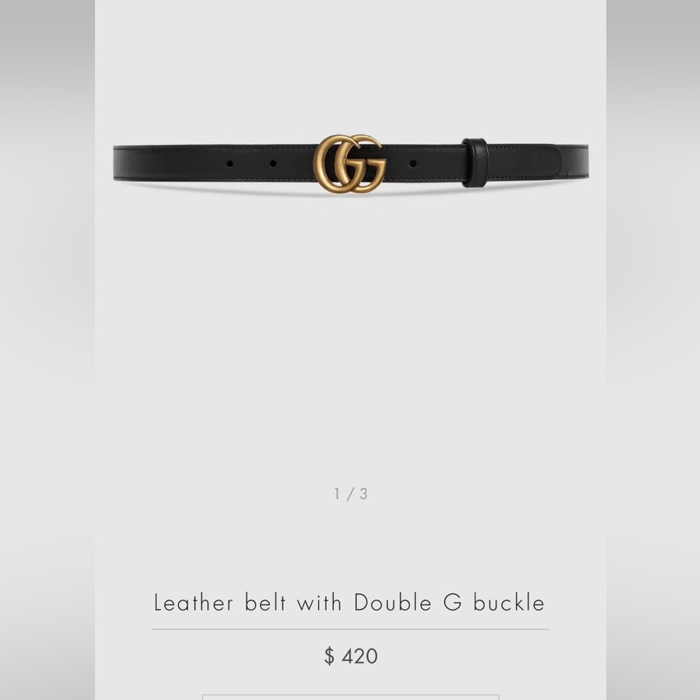 Gucci Leather Belt Black